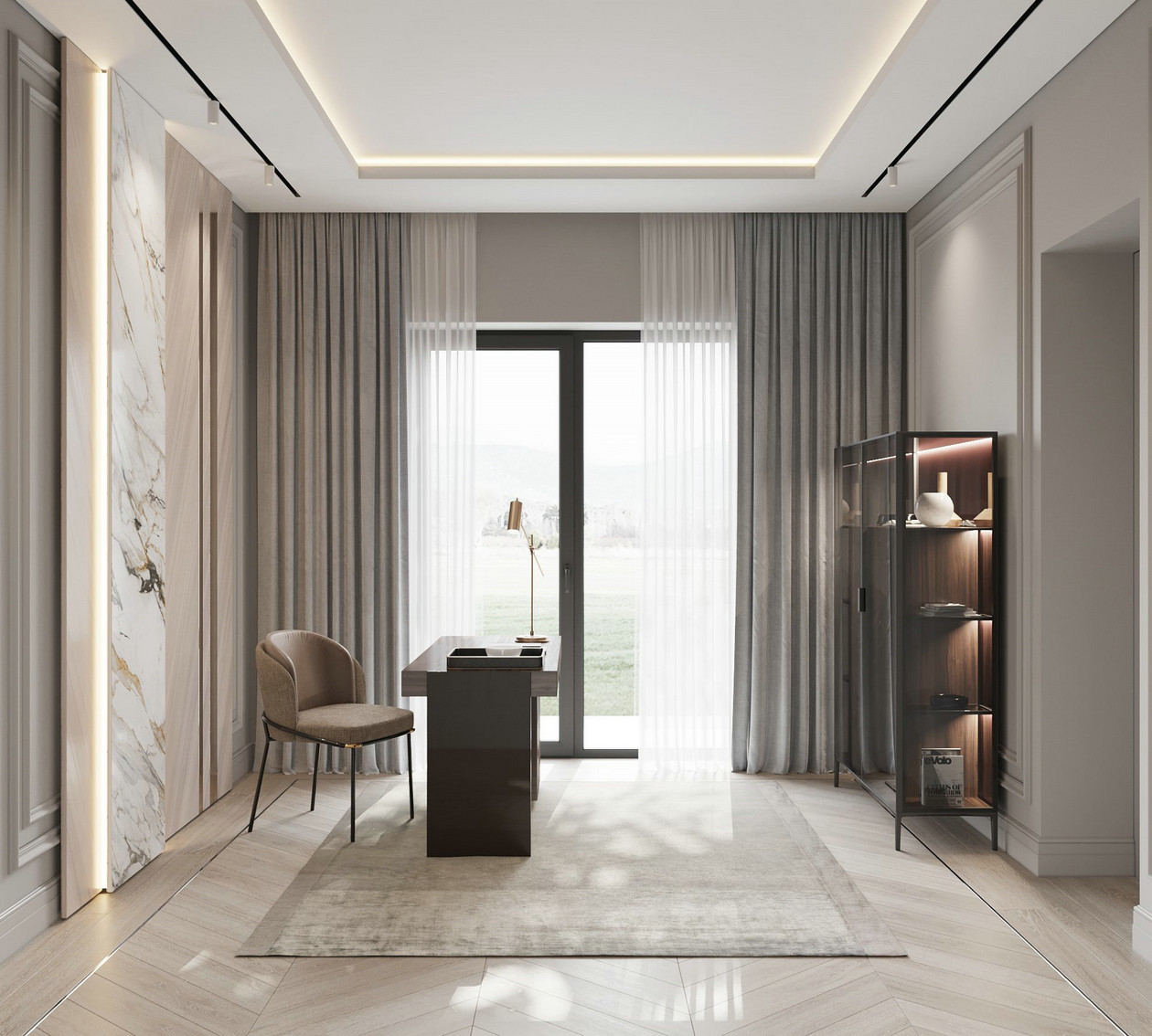 360㎡大平米住宅设计 轻奢高级感！-15