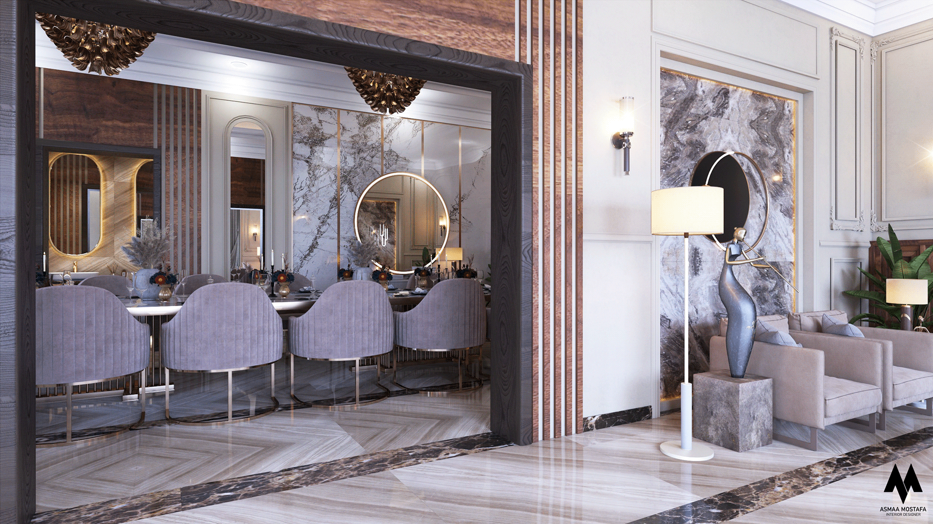 MAJLES,DININGROOM 及 WASH AREA 设计丨卡塔尔多哈-12