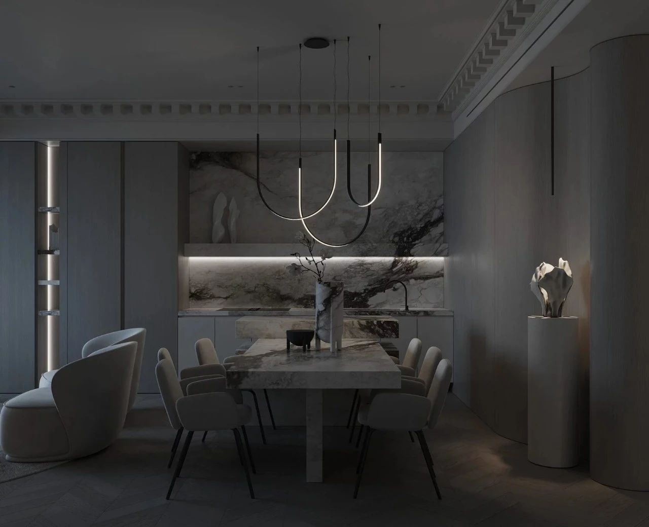 经典莫斯科住宅丨俄罗斯莫斯科丨BELOUSOVA INTERIOR DESIGN-33