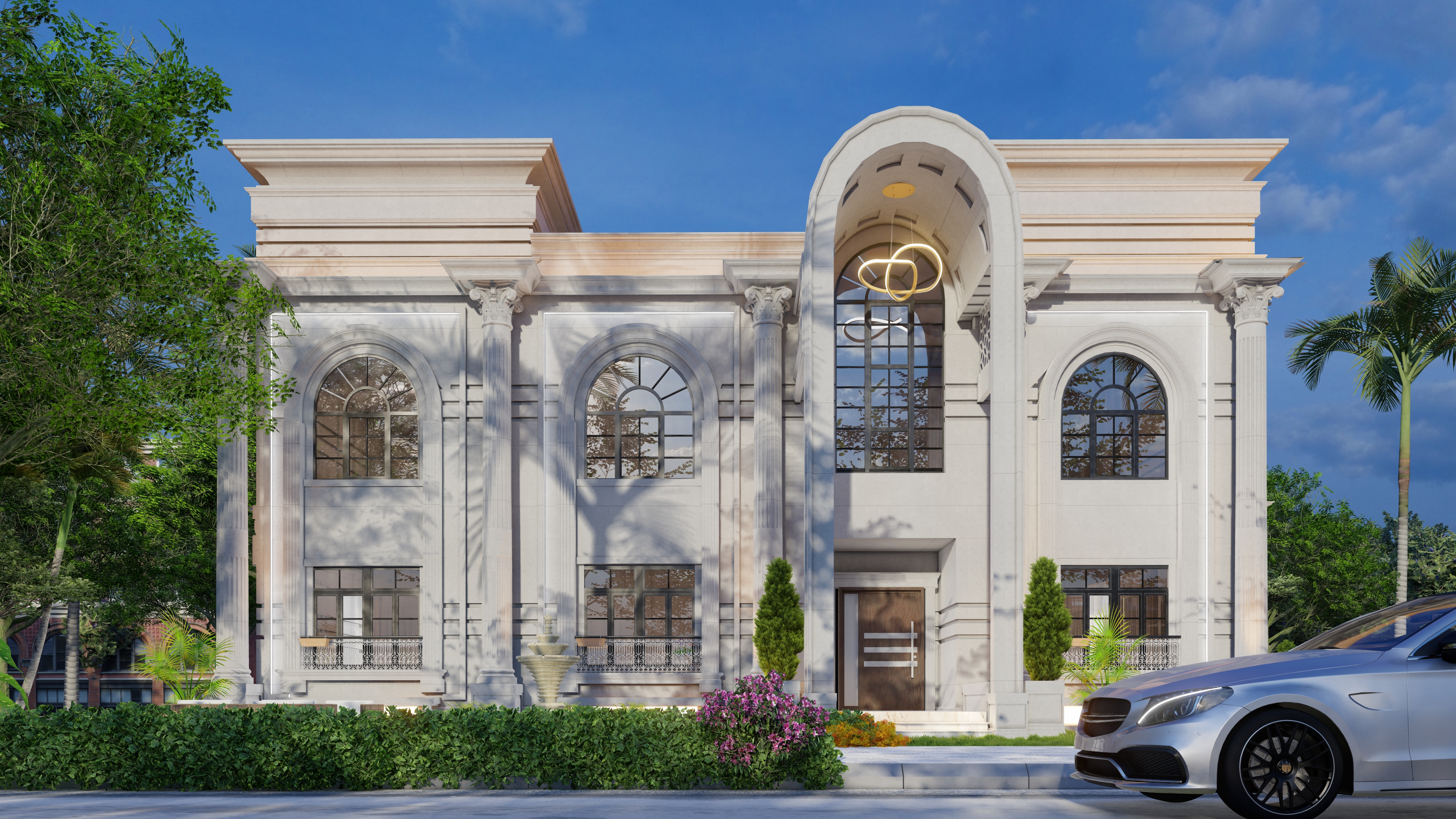 Classic villa design in Kuwait-0