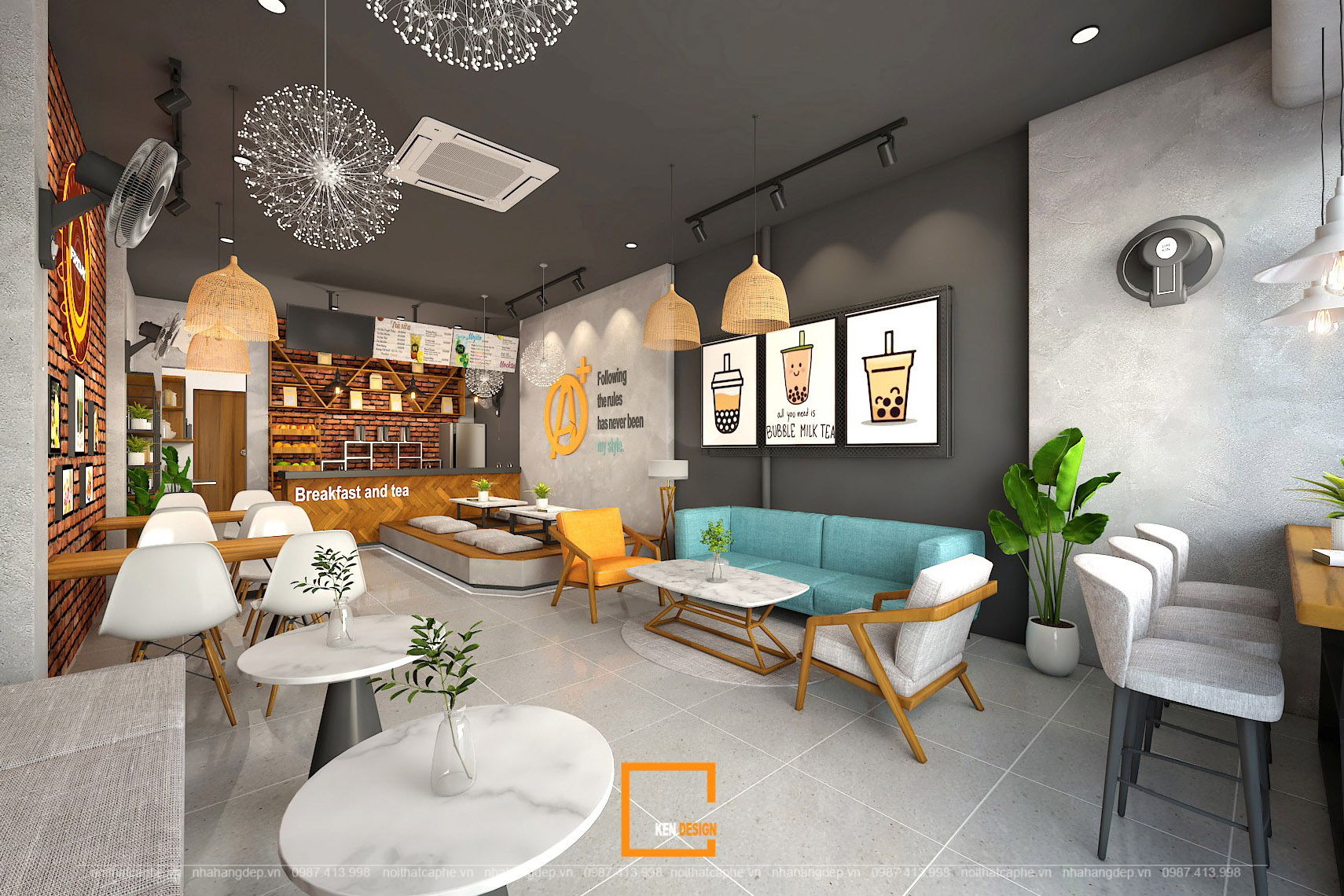 Friday Breakfast & Tea餐厅室内设计丨越南丨KenDesign-54