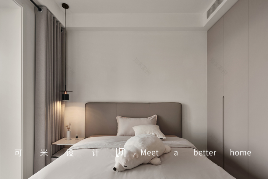 挑空客厅+静谧蓝,营造随性的现代摩登二人居-50