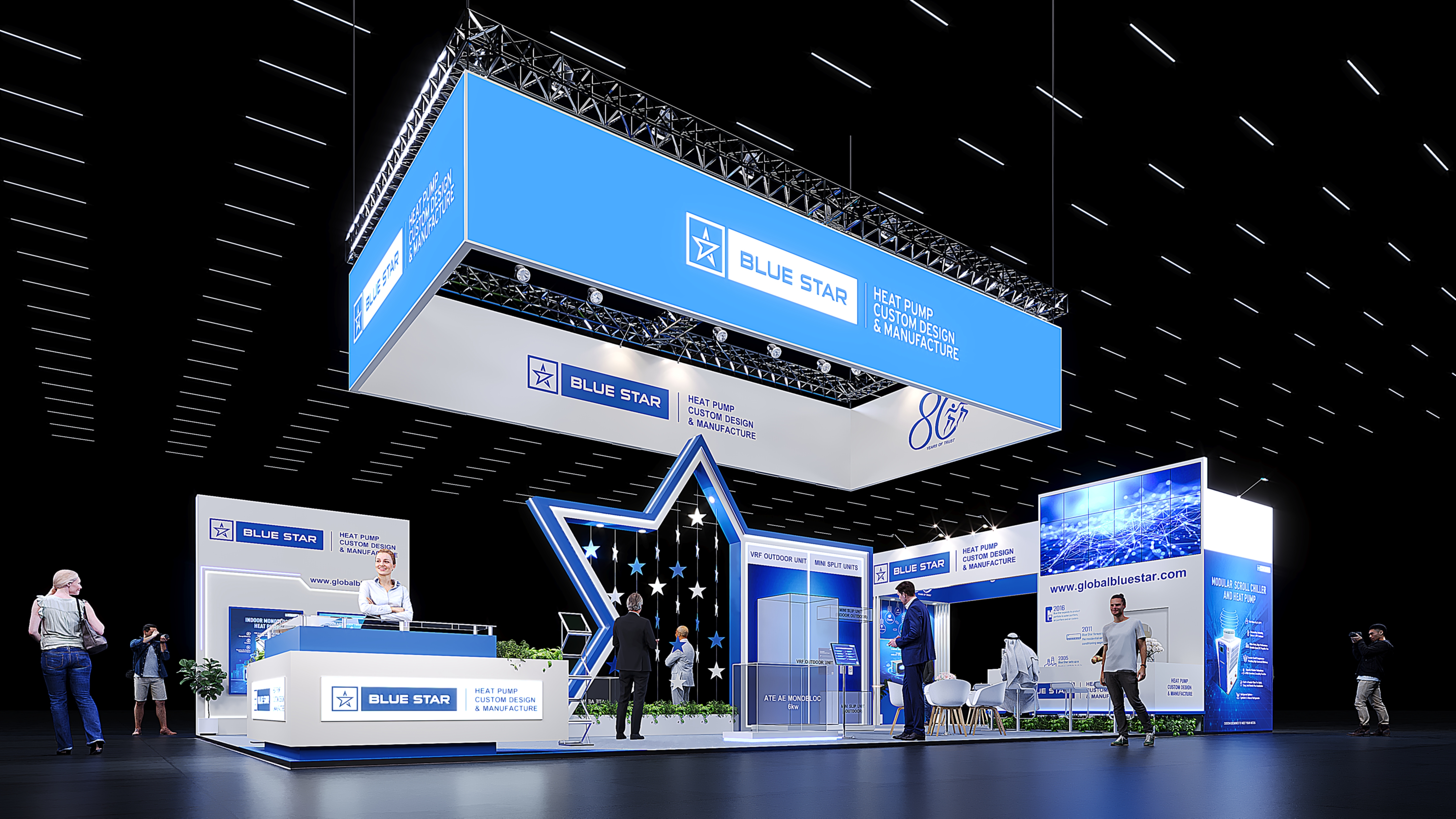 Blue Star | 4 Side Open Stall-0