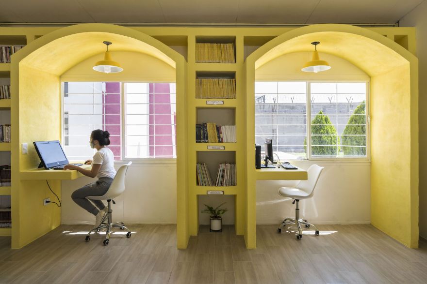 Cereso Femenil Library 图书馆翻新项目丨墨西哥丨Proyecto Reacciona A.C-9