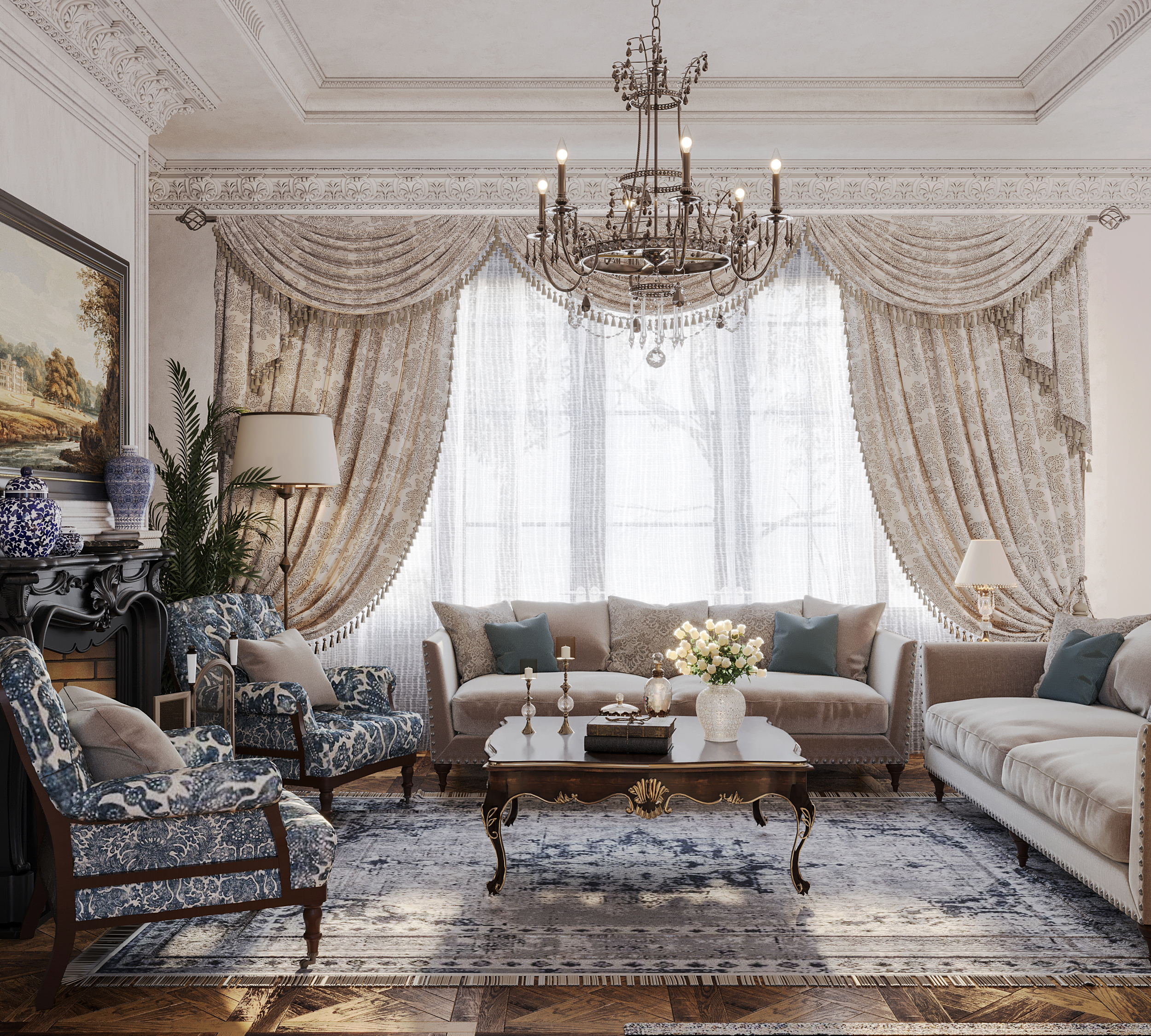 Vintage French Living Hall-1