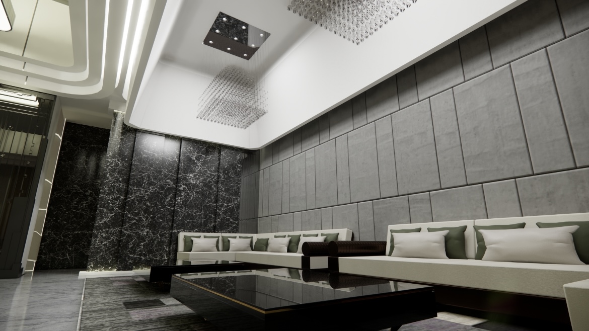 夢海Villa招待大廳設計與渲染-1