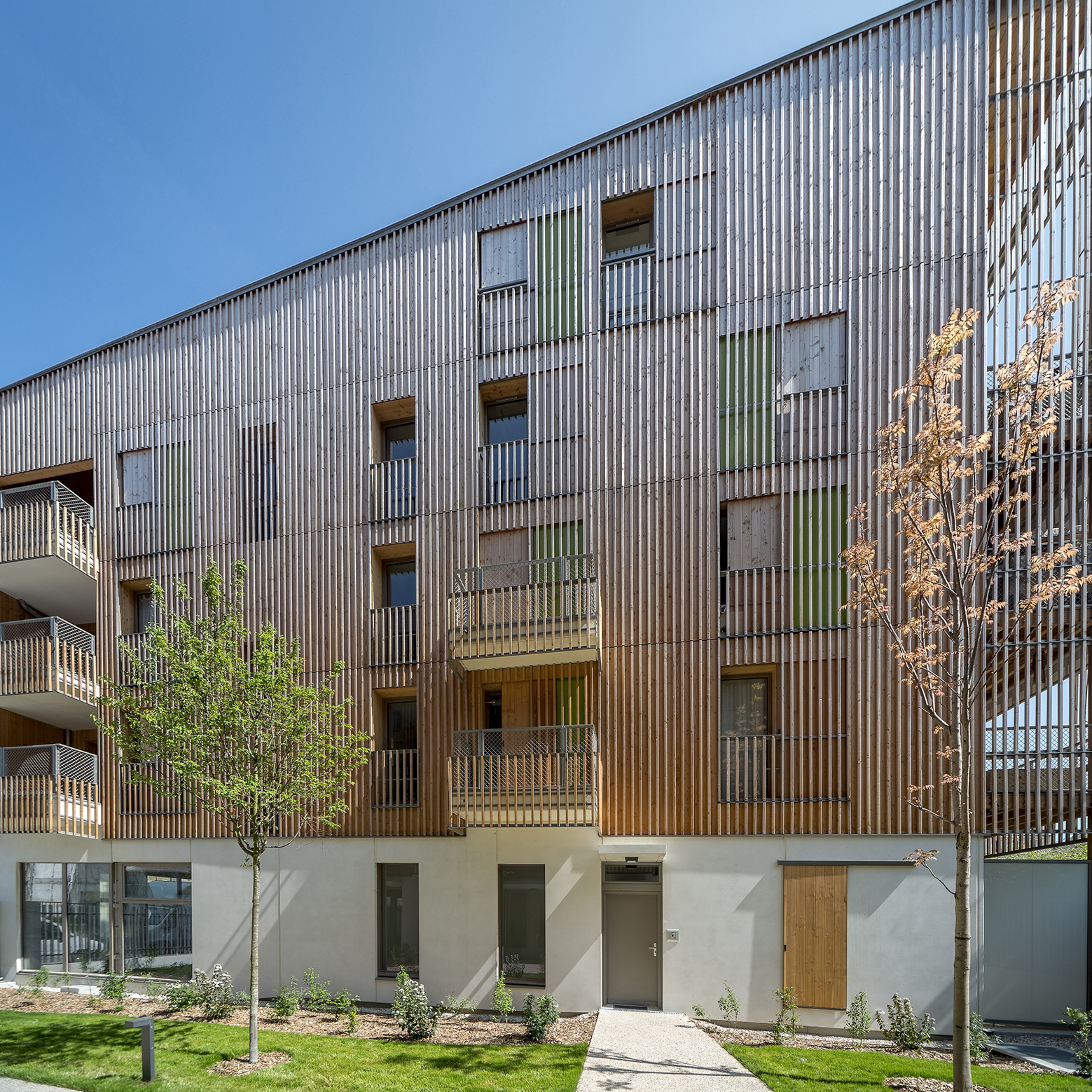 法国 Auvry Barbusse 木质住宅,城市更新之作-24