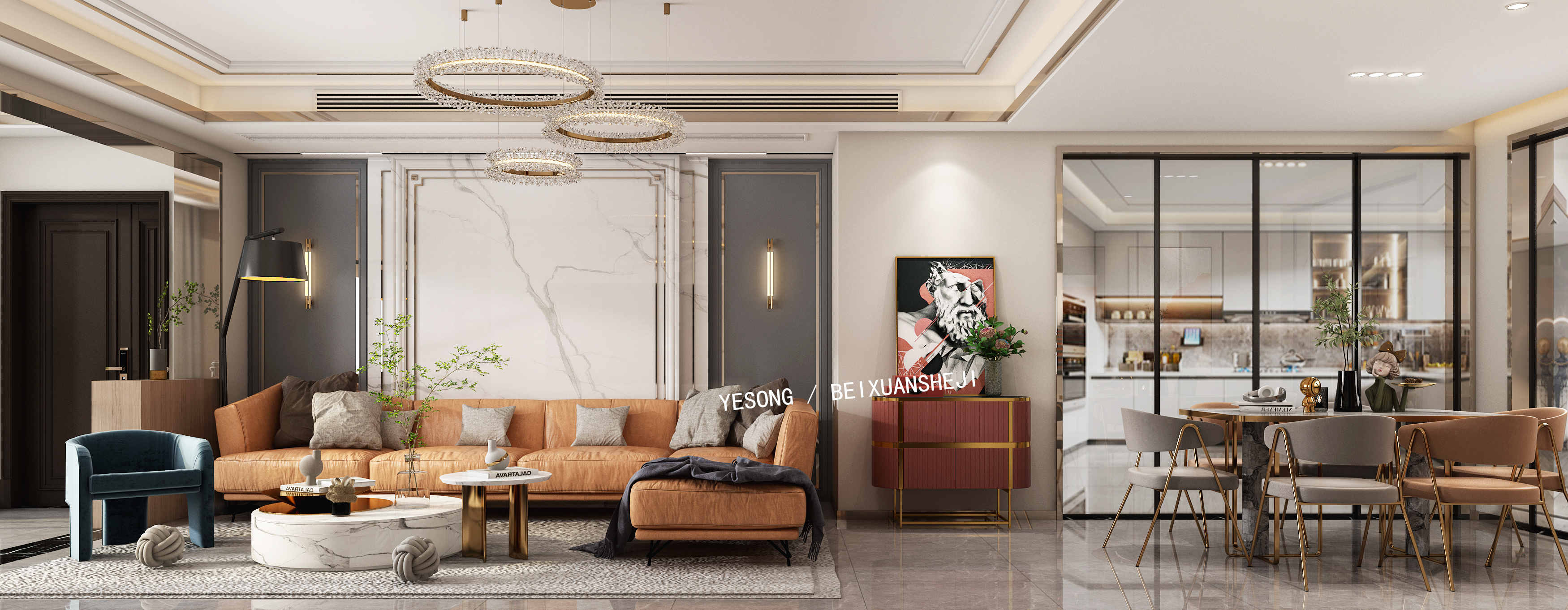 现代简约轻奢风室内设计-5