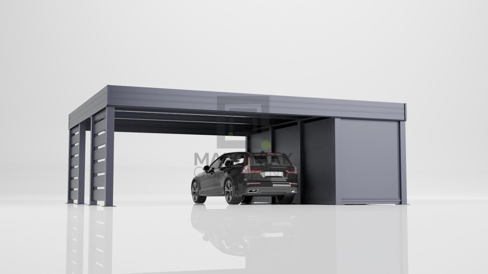 带侧面杂物间的车库车棚（单双车位）丨波兰绿山城丨HurtownikGroup Sp. z o.o.-6