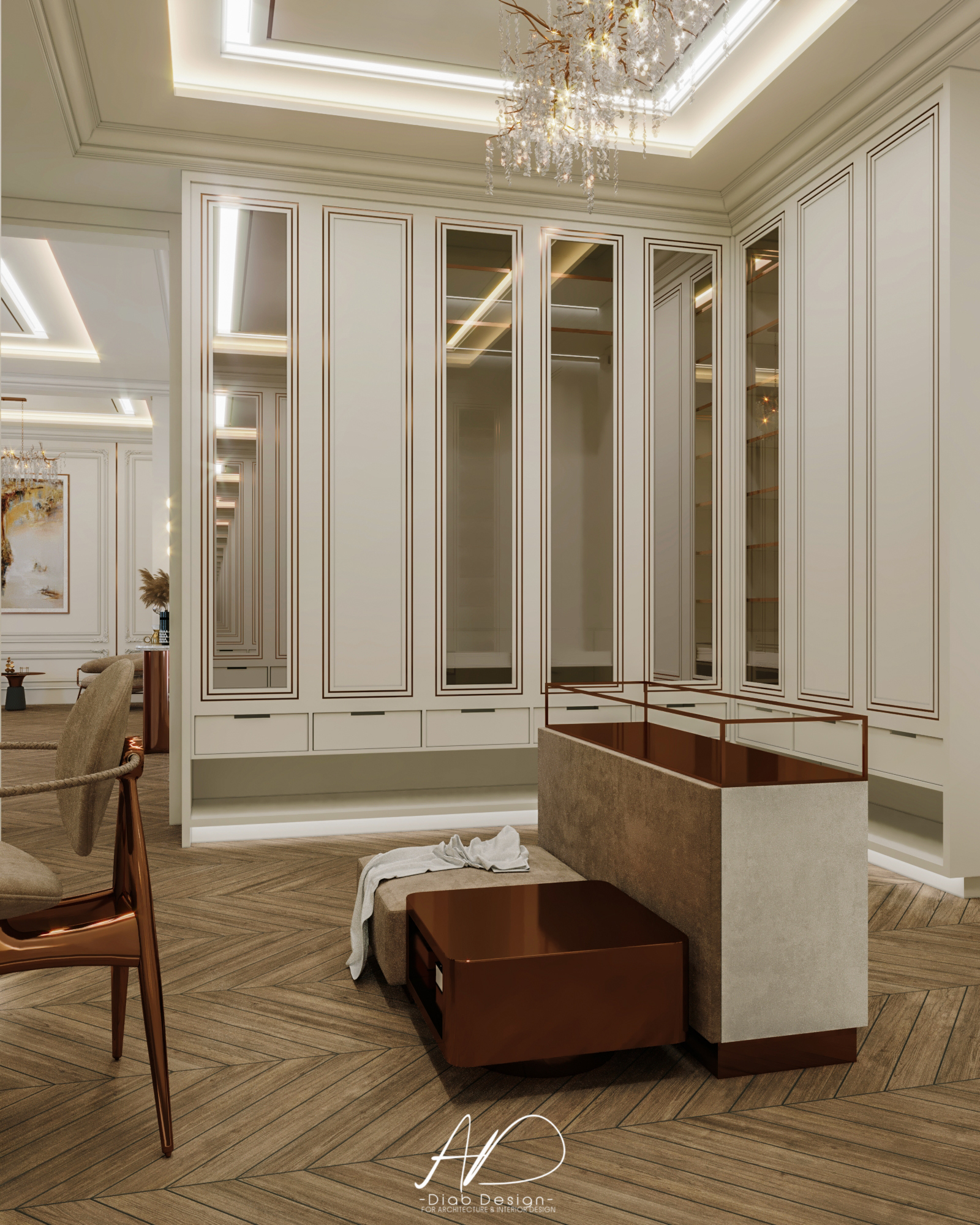 豪华与优雅主卧丨ahdgfx,studiodiabdesign-11