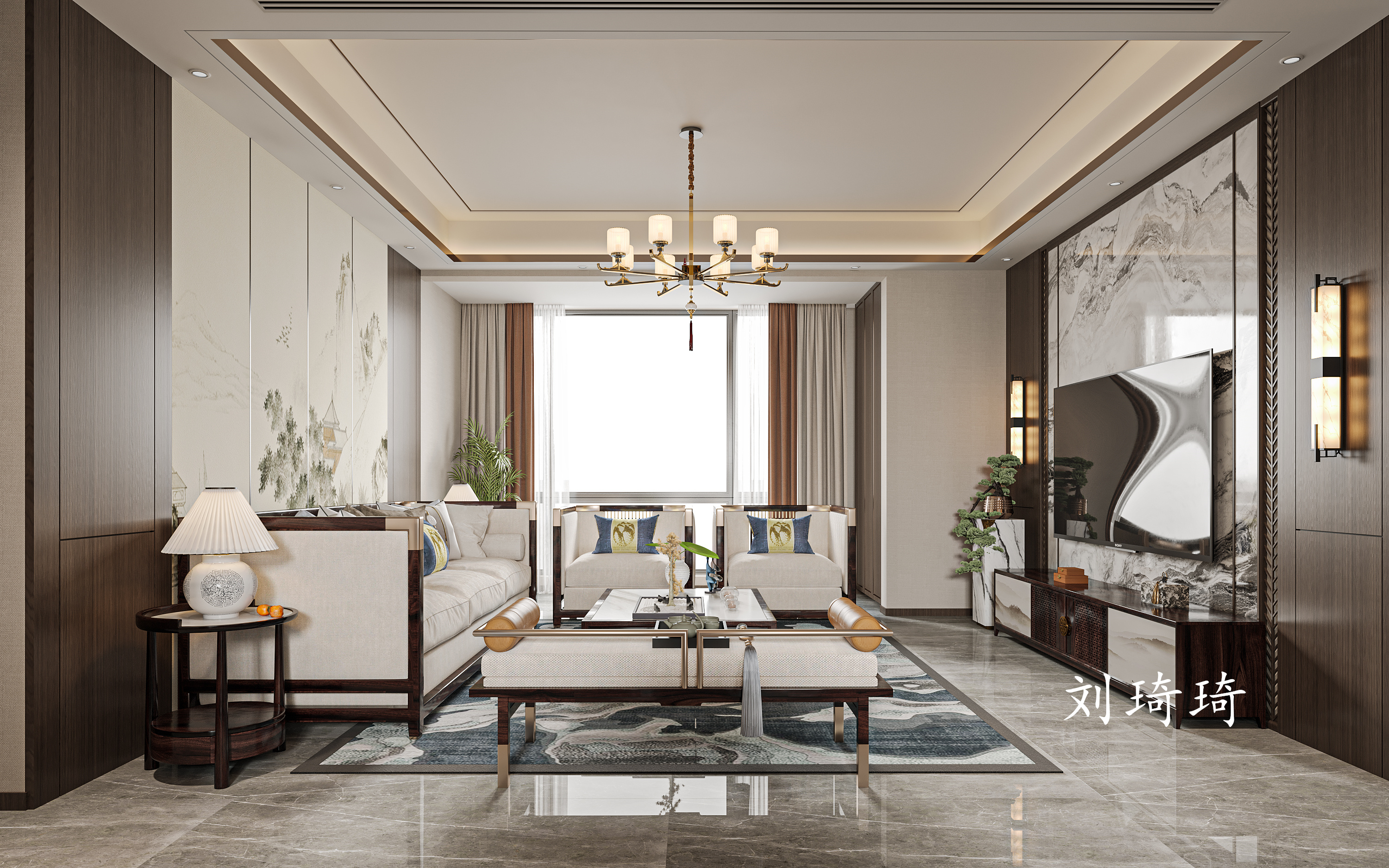 家装 || 新中式 || 隔着屏幕溢出的三代同堂的其乐融融-5