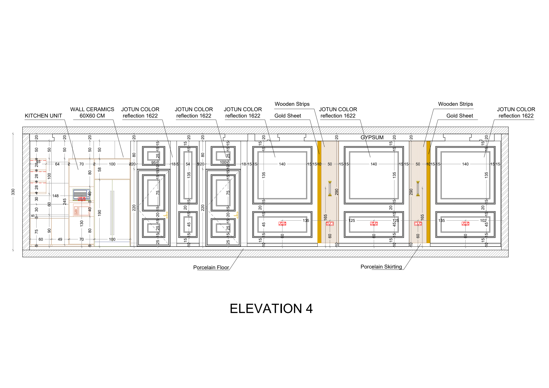 VILLA LIVING AREA WITH KITCHEN - SHOP DRAWING-8