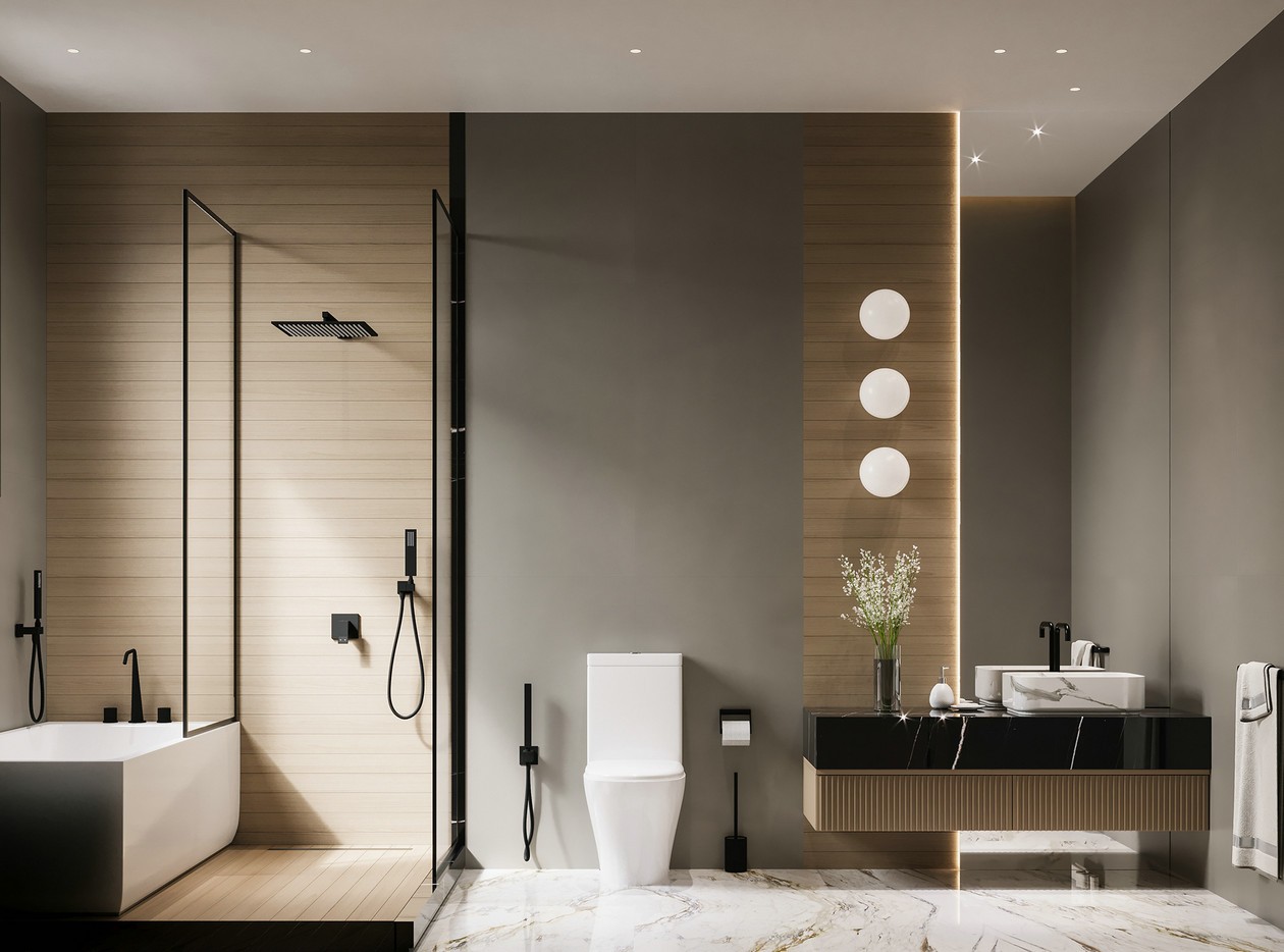 原木+高级灰 打造出精致舒适的居住空间-12