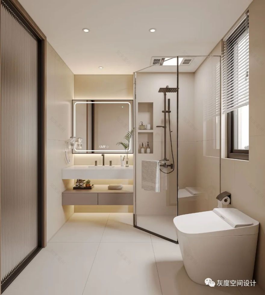 奶油风别墅设计丨灰度空间设计-14