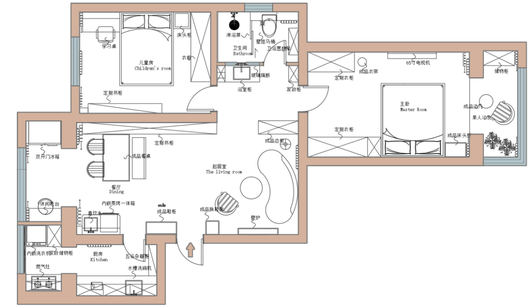 天津金田公寓自然复古风设计丨中国天津丨末那识-34