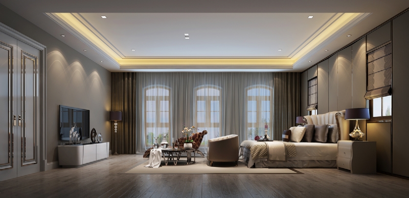 恒安德别墅装饰别墅样板间远洋拉维设计作品-11