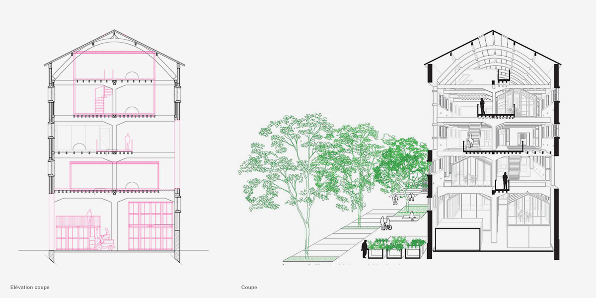 Entrepôts France tabac transformés en pépinière d'entreprises - CoCo architectureCoCo architecture-8