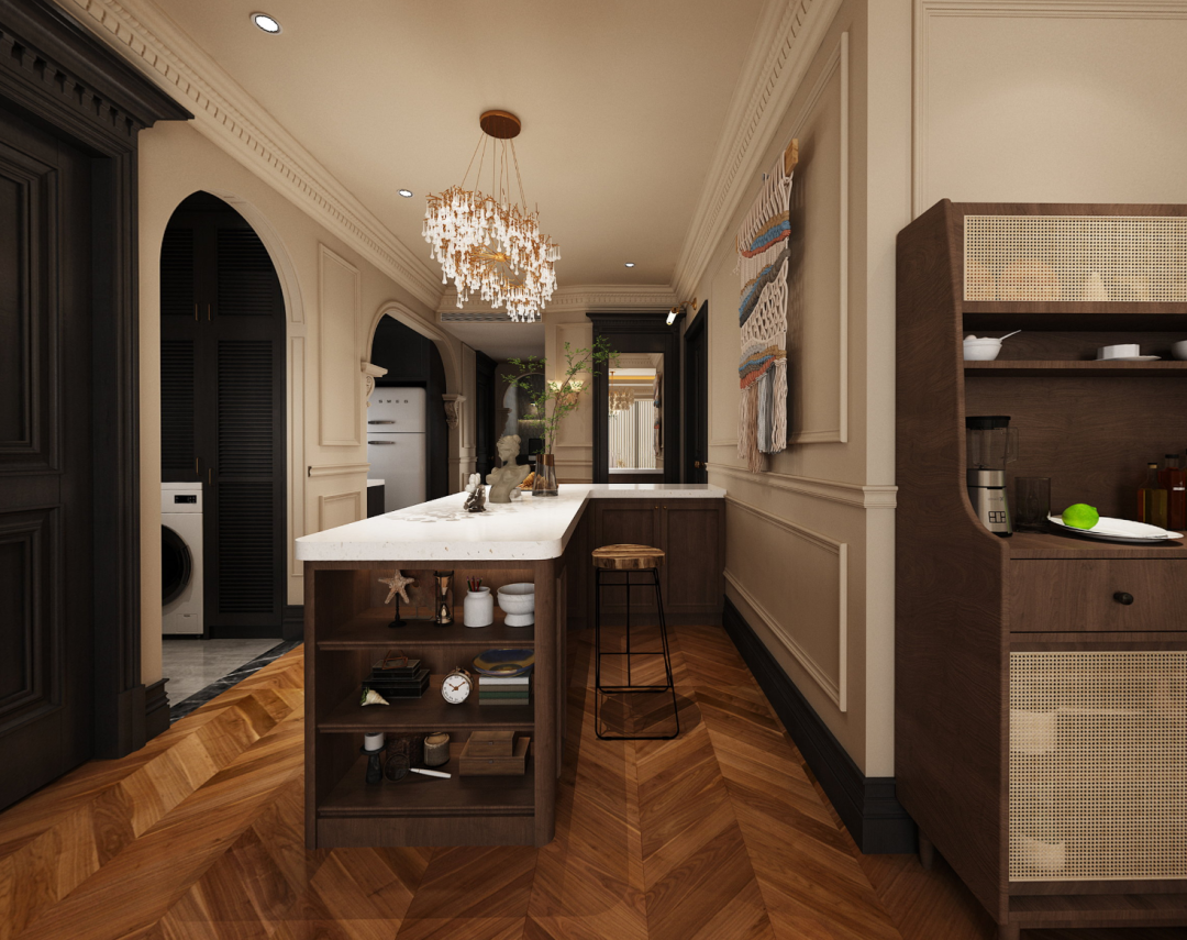 复古美式风室内设计丨居然装饰北四二部-23