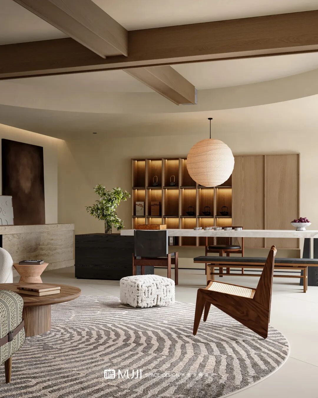 木吉新作｜在四层侘寂别墅中，寻找时光沉淀的诗意栖居-29