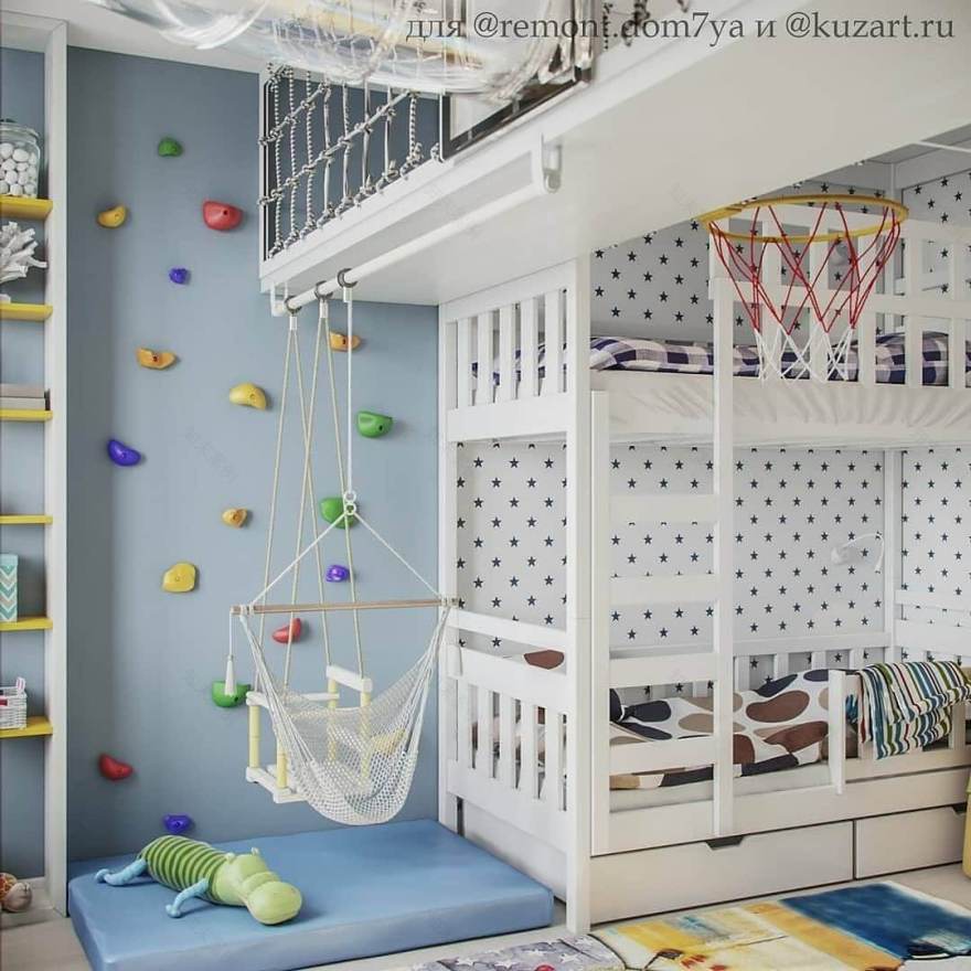 ≡ ➤ Подборка спортивно-игровых комплексов в детской комнате ⋆ Фабрика мебели «Mamka™» ᐈ Эксперт детского пространства-4