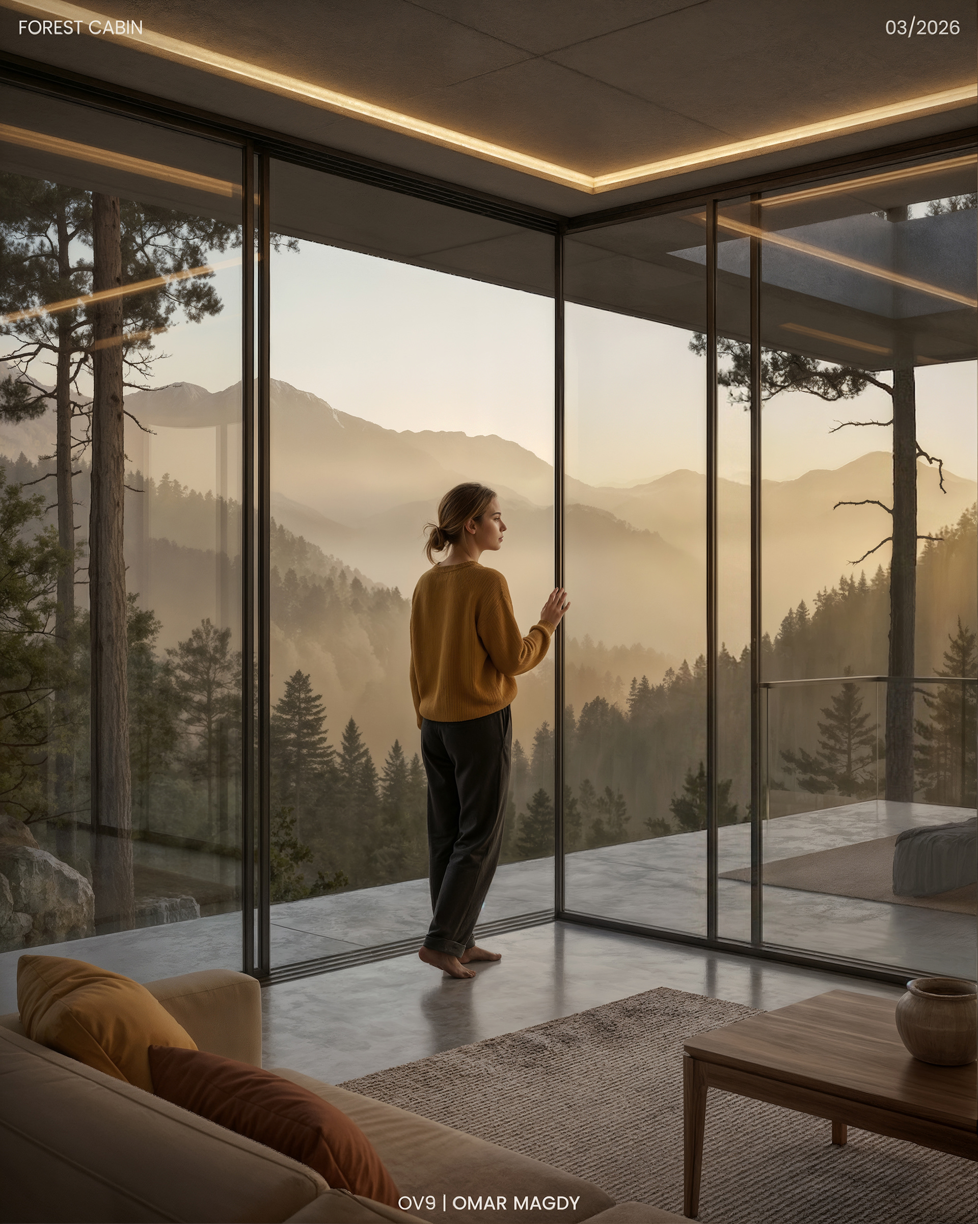 森林小屋 · 建筑可视化丨奥地利丨Nguyen Long（建模）,Omar Magdy（可视化）-1