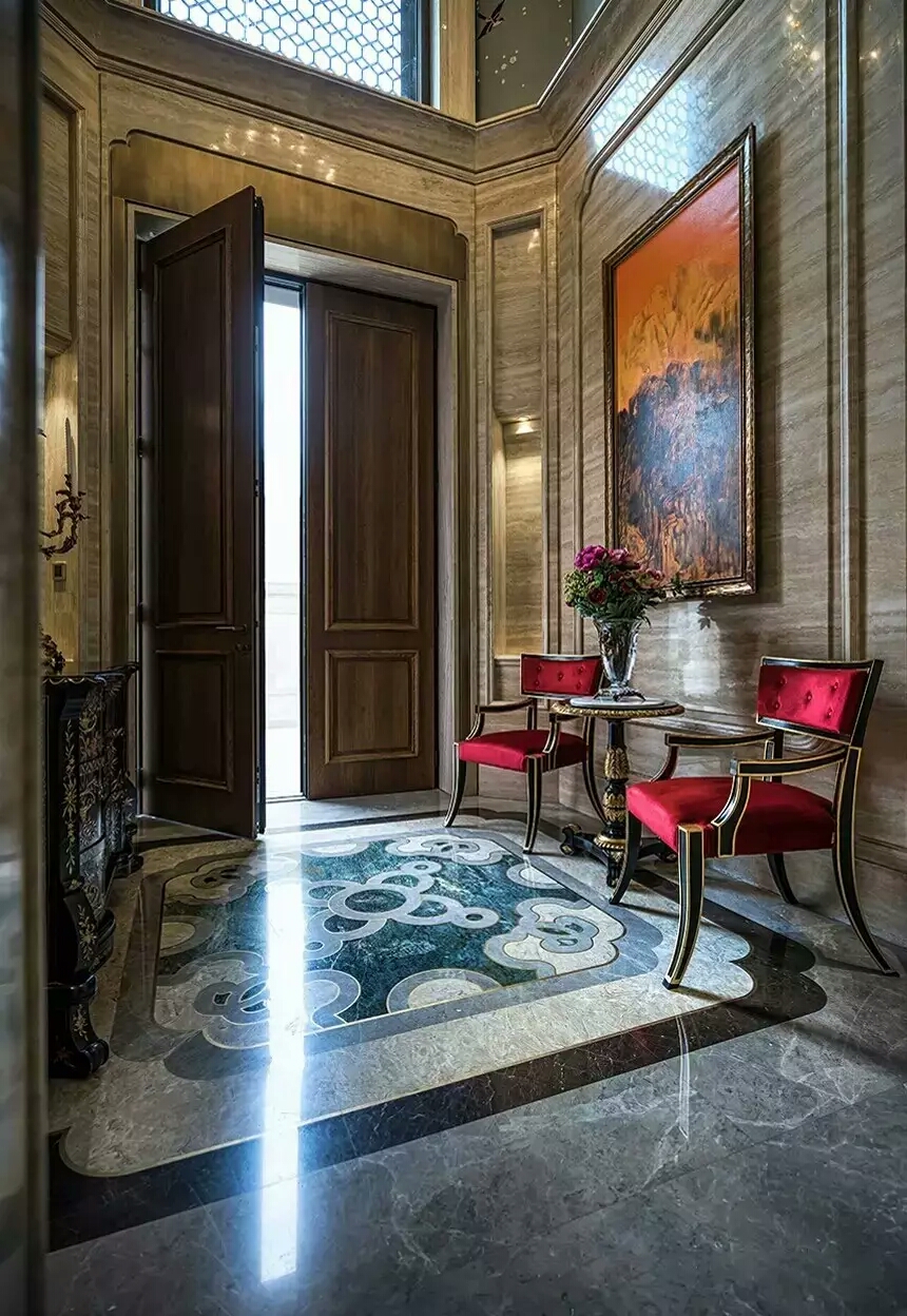 东西方元素融合的奢华豪宅 新装饰主义别墅设计方案资料-0