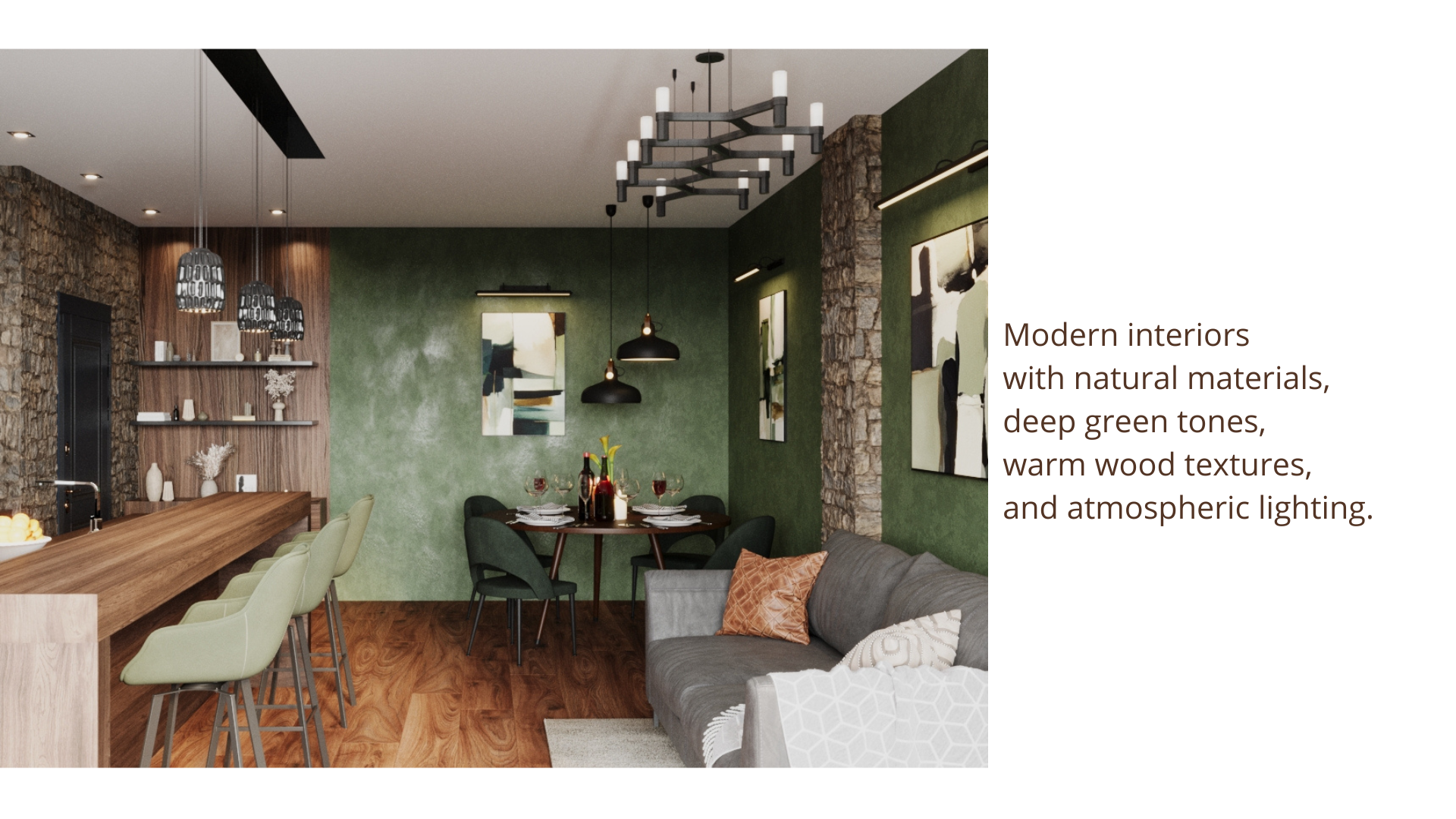 Modern Nature Kitchen & Dining Space-2