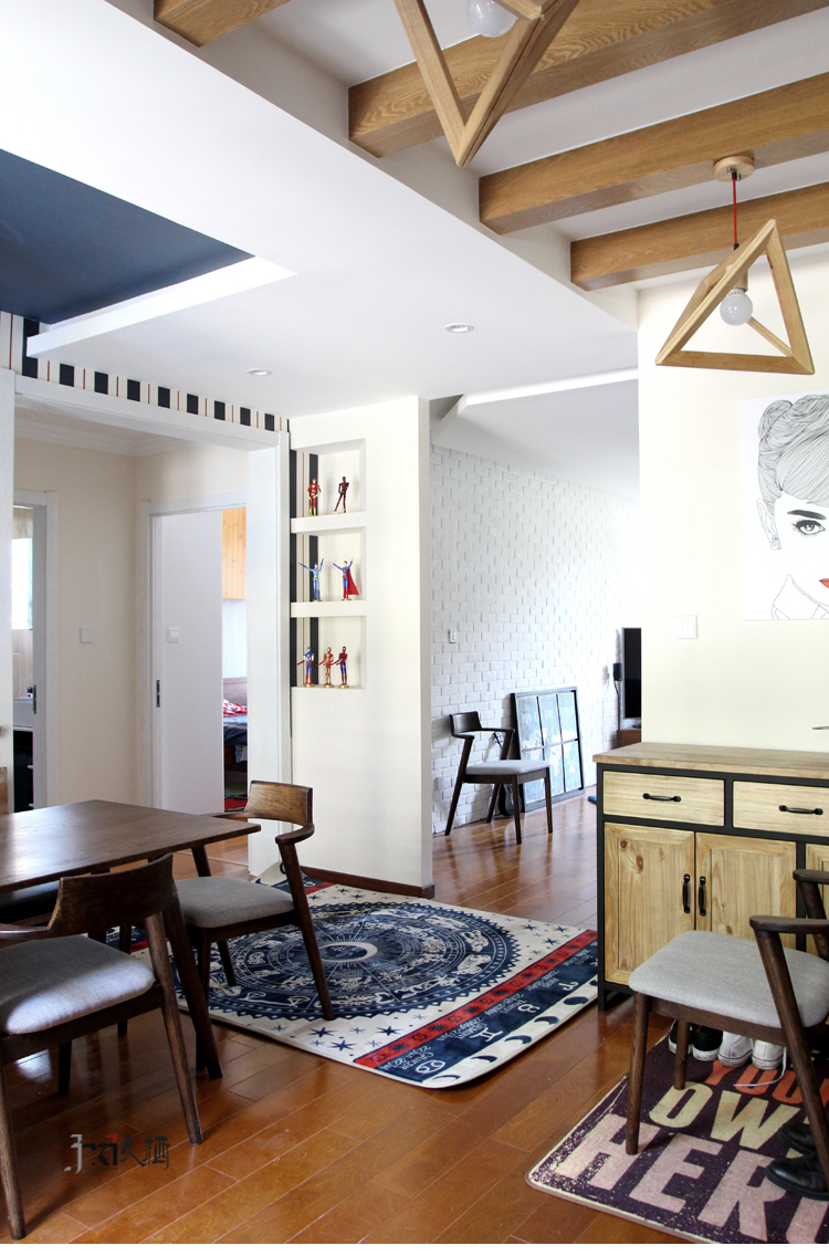 北京顺义区正卷公寓 116㎡三居工业混搭美宅-12