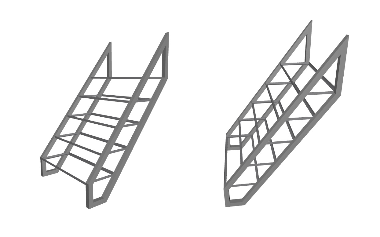 Industrial canal boat stairs stainless steel-5