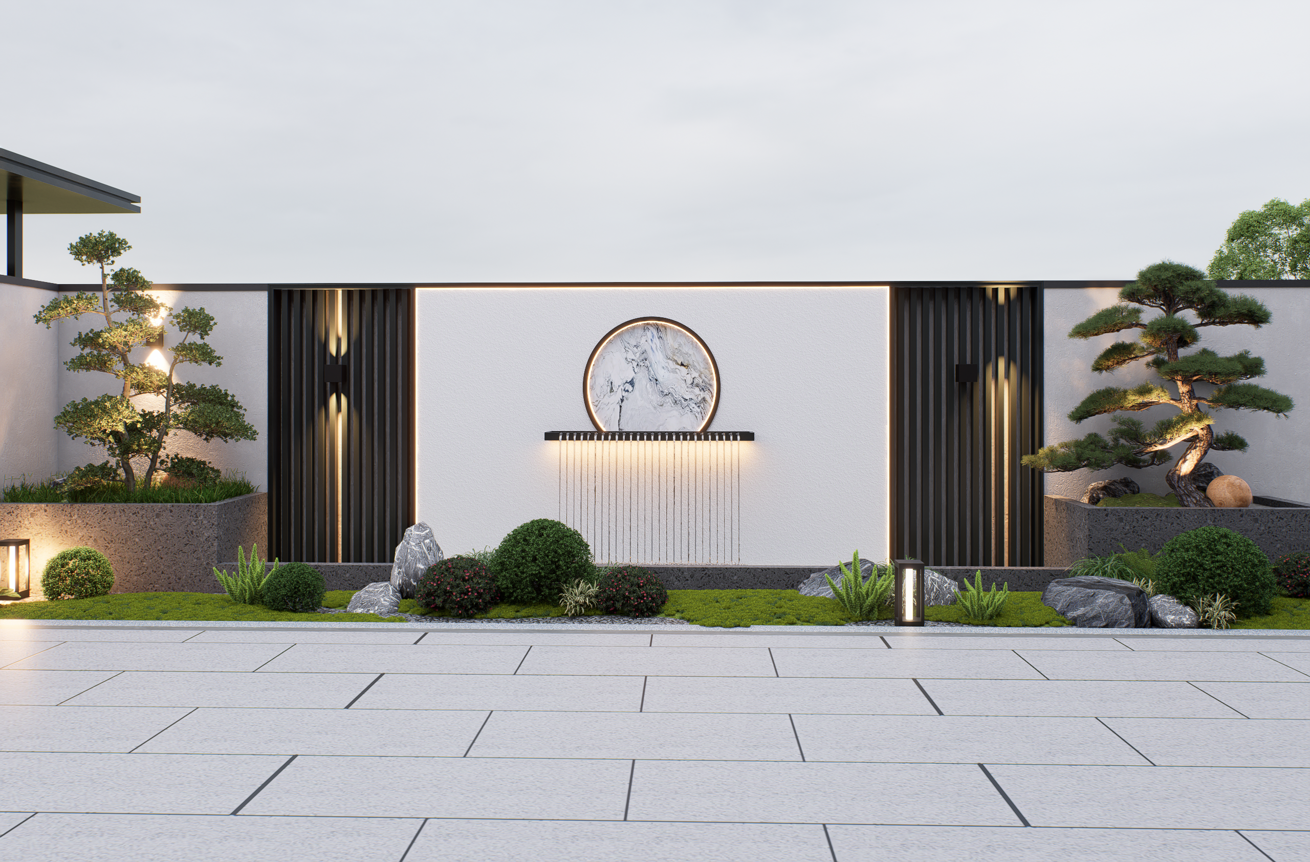 新中式景观庭院-6