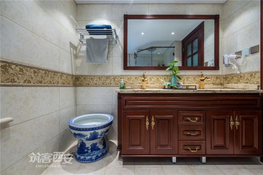 西安紫薇永和坊美式家居,设计师白聚强的茶艺收藏空间-48