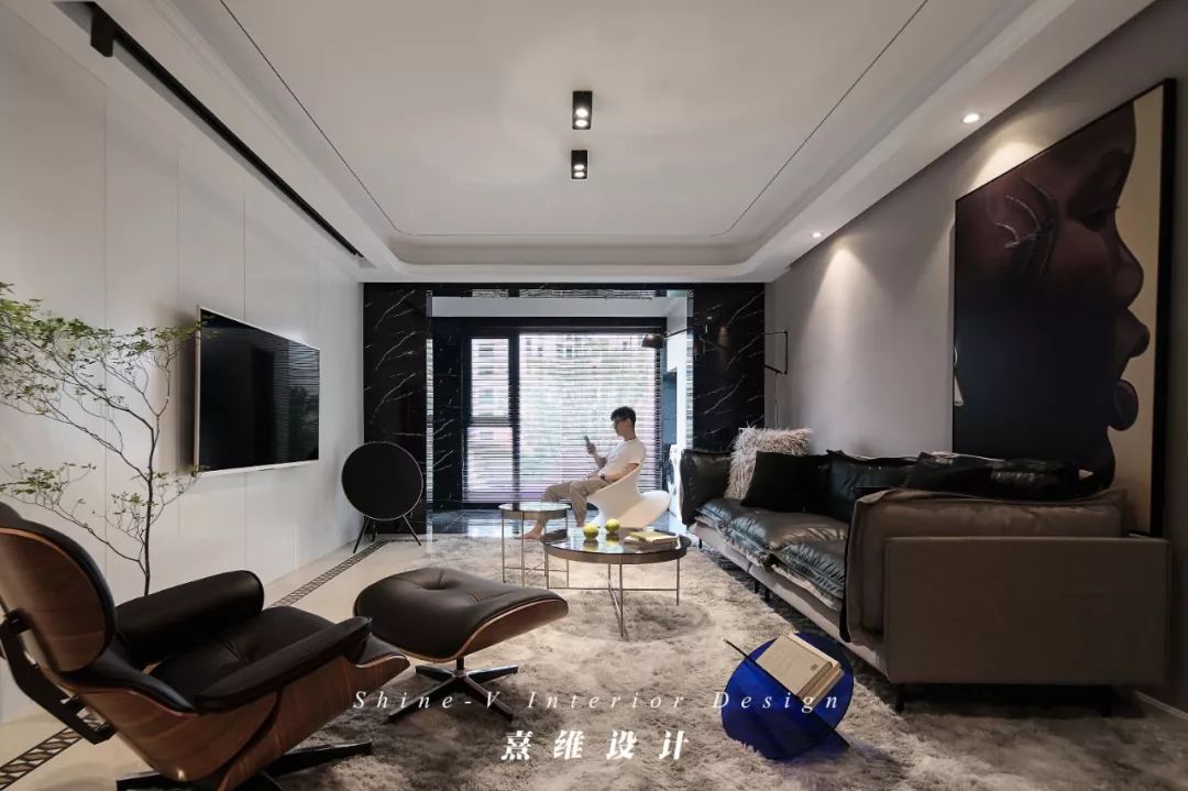 《溯洄》精装房改造 | 黑白灰的现代简约之家-42