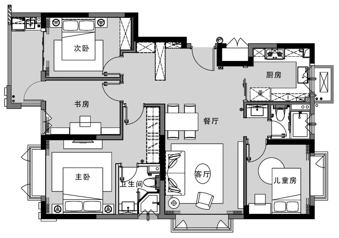无锡栖霞建设天樾府样板房 | 纽约大都会风格融入生活空间-87