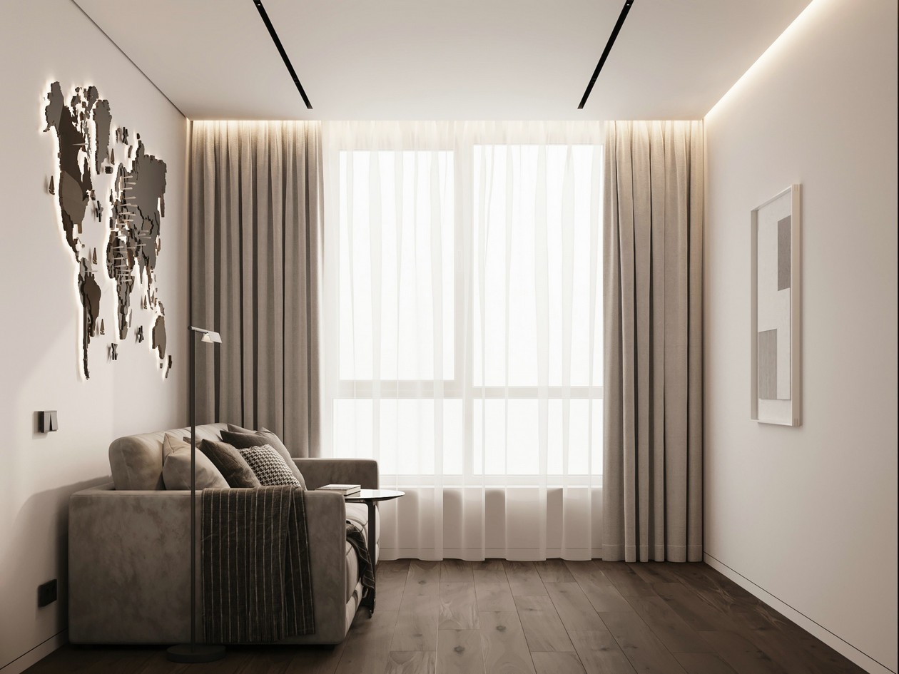 95㎡中性色系公寓设计-19