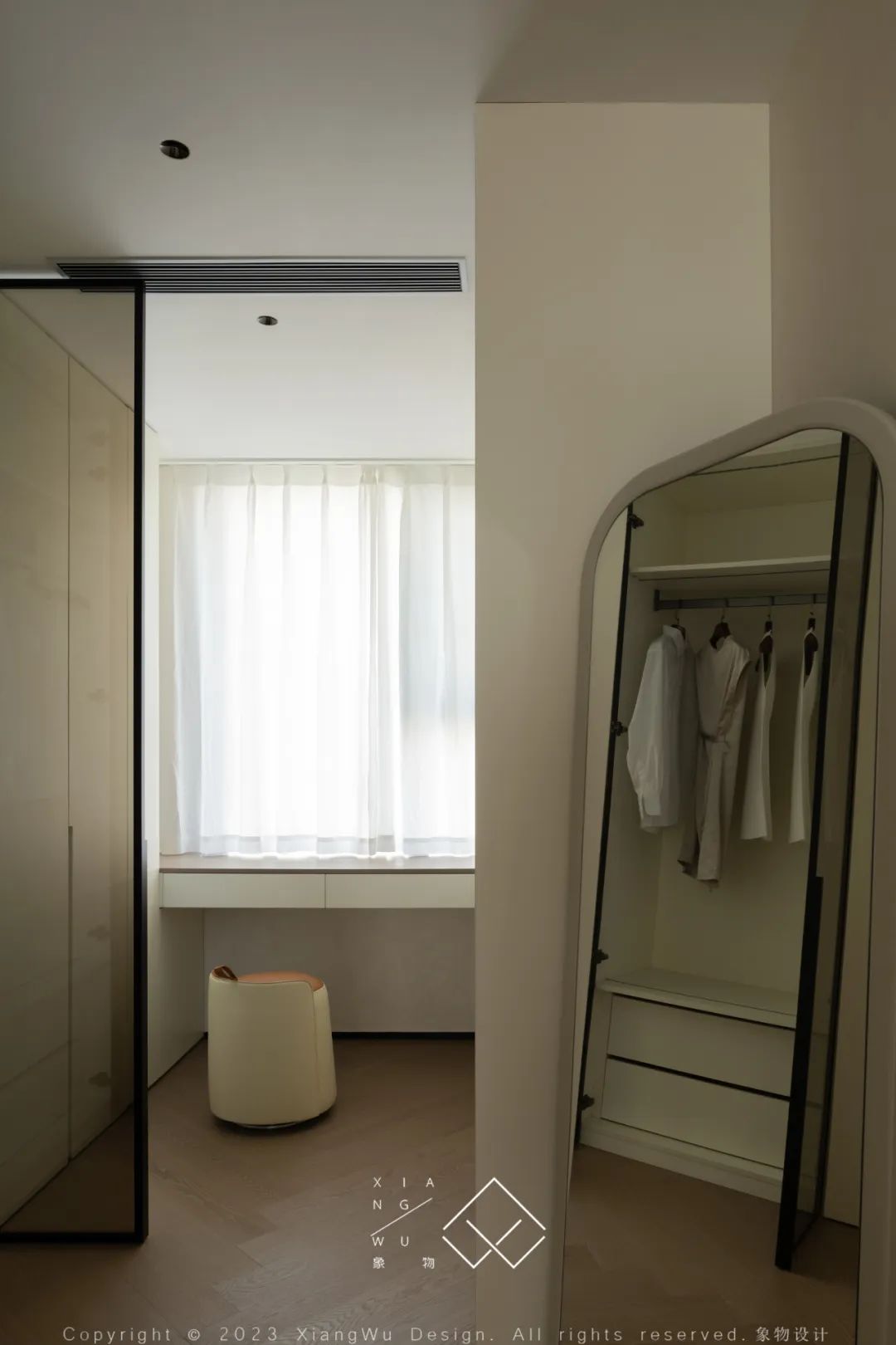 奶油色调的简约诗意空间丨中国常州丨象物设计-58