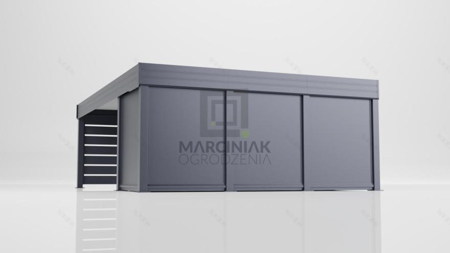 带侧面杂物间的车库车棚(单双车位)丨波兰绿山城丨HurtownikGroup Sp. z o.o.-9