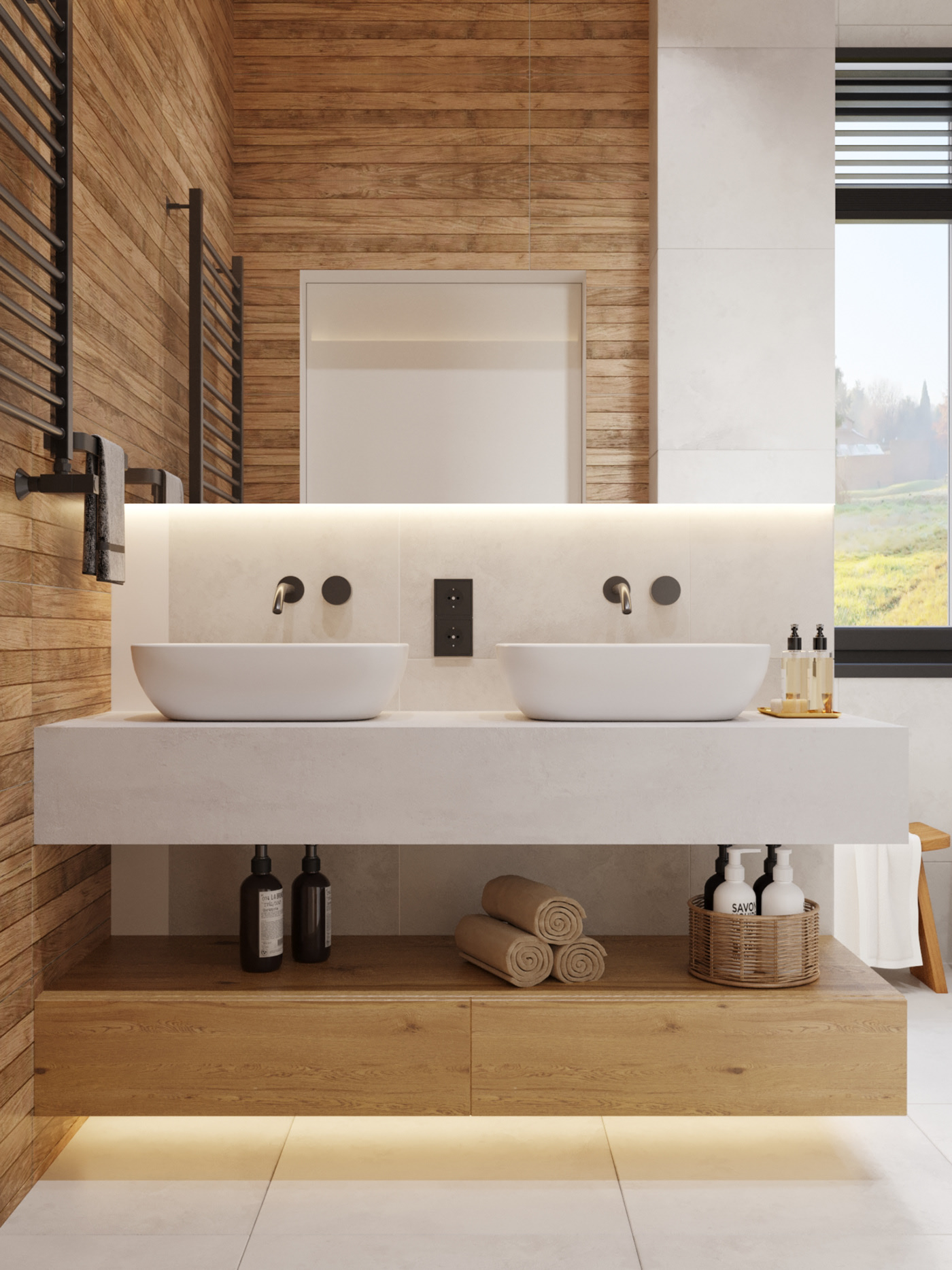 原木与绿色打造清新舒适居住空间-28