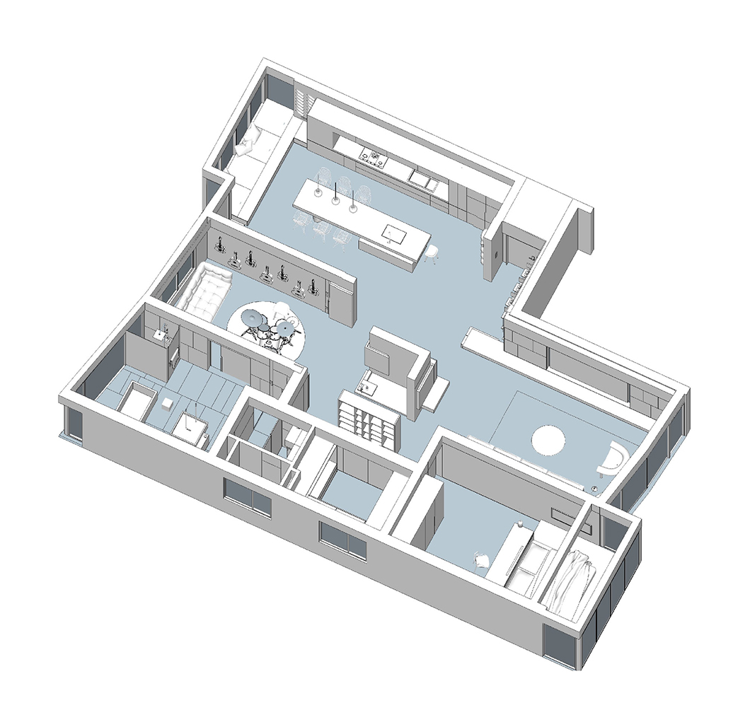 180㎡简约大平层，一个人住，也要很精致！-51