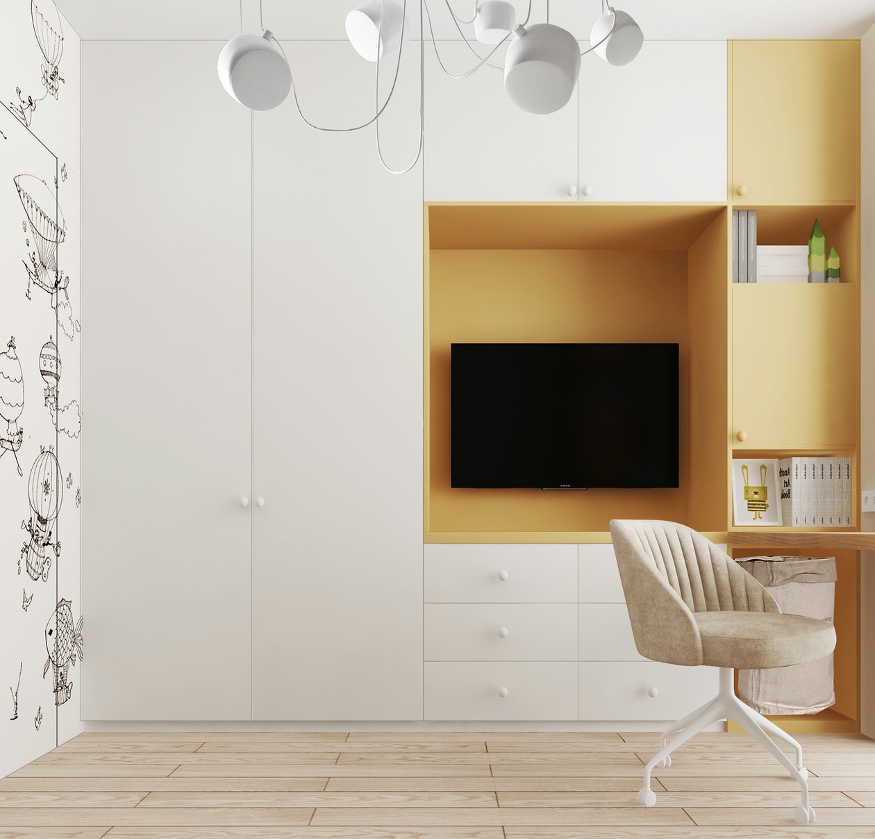 现代多彩简约风公寓设计-15