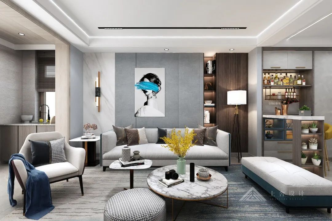 美珑公园 128㎡无主灯设计,定制现代轻奢生活-24