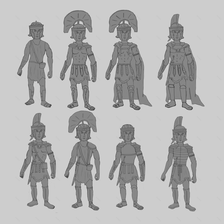 2D游戏角色设计 罗马将军-7