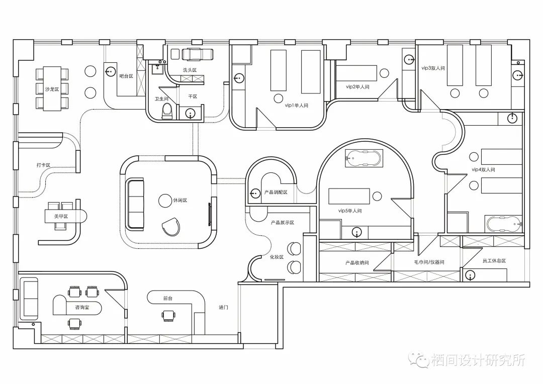 曲线之美 · CHILL AGE FACIAL LAB 的灵动空间设计丨中国扬州丨栖间设计事务所-23