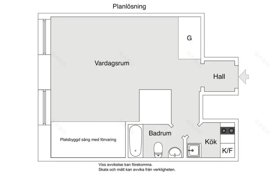 瑞典 31m²studio 的超高床设计-11