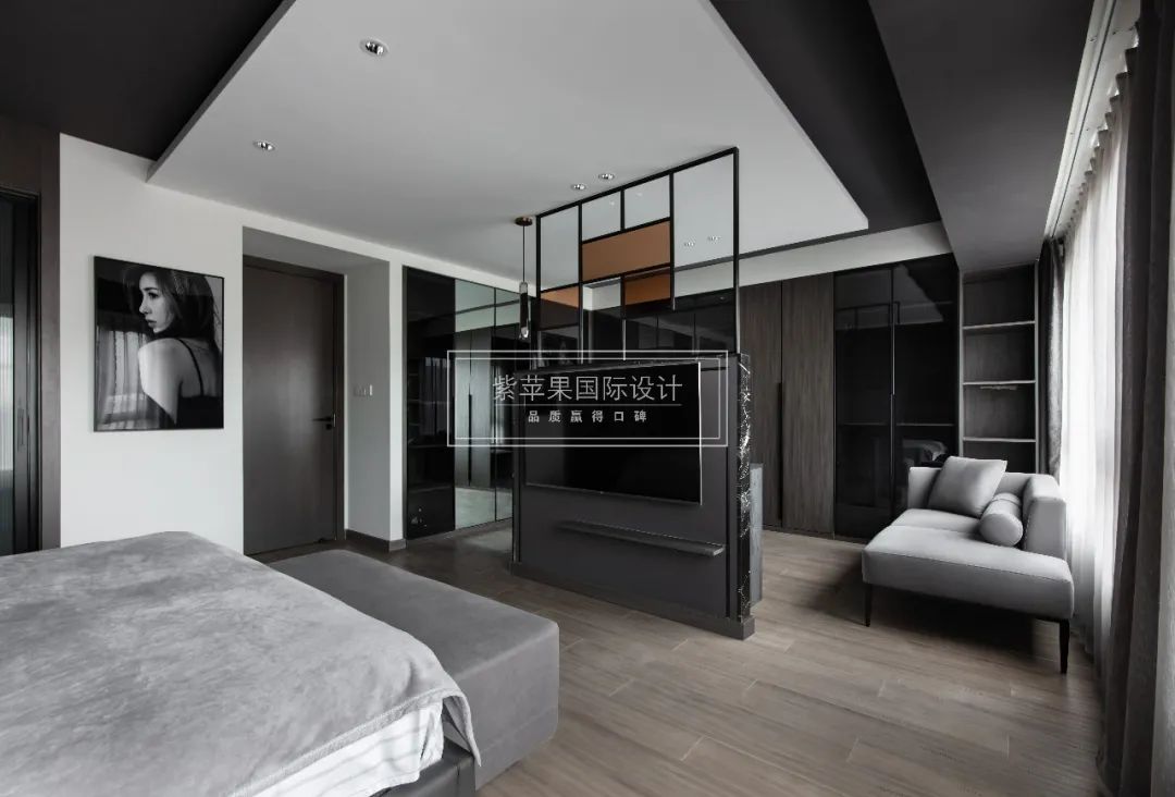 酒店式居家体验,170㎡现代风高级黑质感空间-67