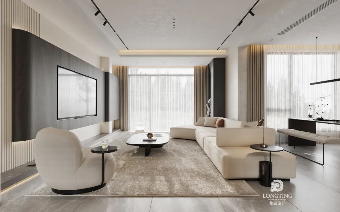 西湖观邸 410 方现代黑白空间设计丨中国湖州-3