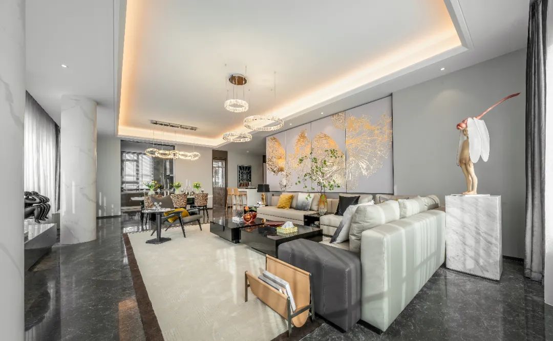 春光里的温暖家 | 济南奥体金茂府 230 样板间设计-11