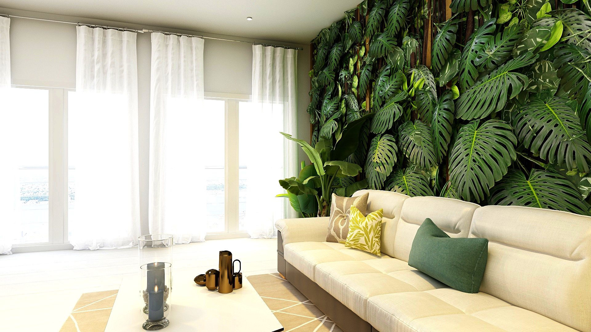 客厅与阅读区绿色装饰-7