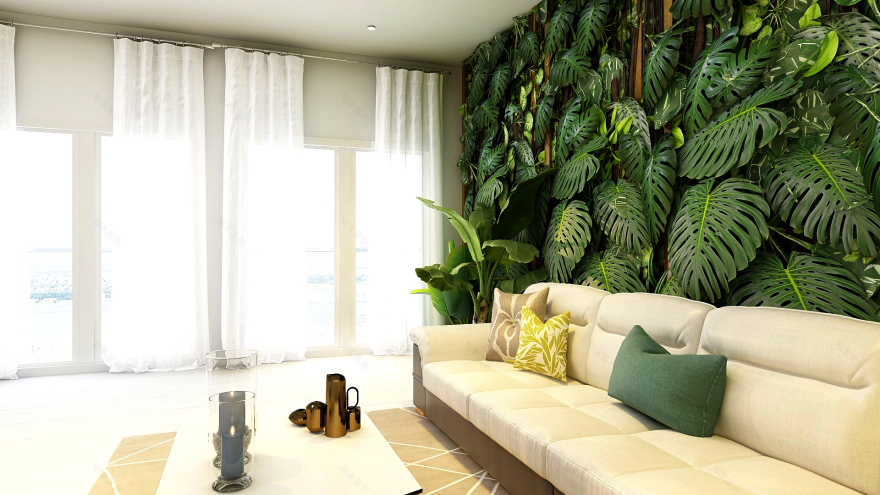 客厅与阅读区绿色装饰-7