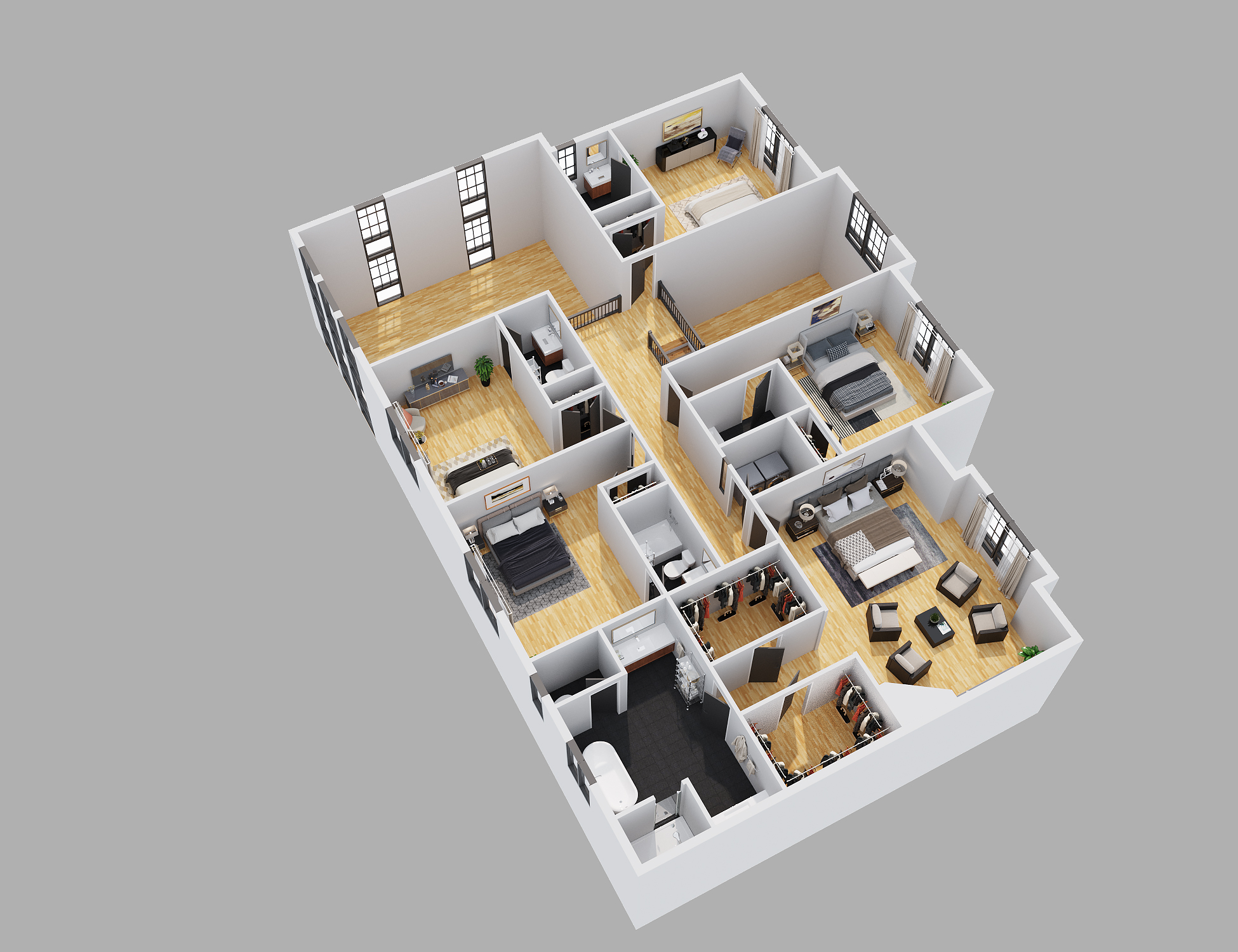 三维楼层平面图-23