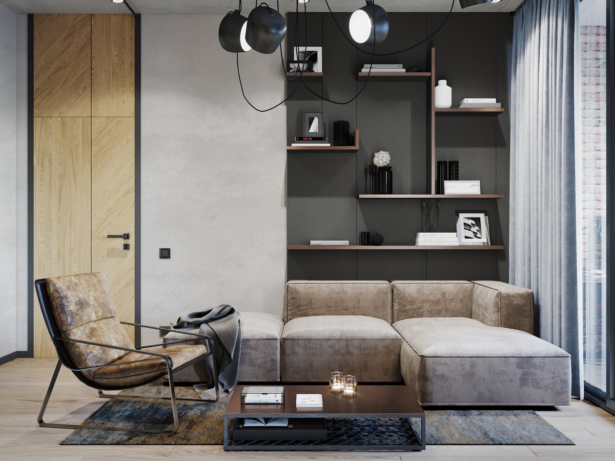 工业风小空间公寓-0